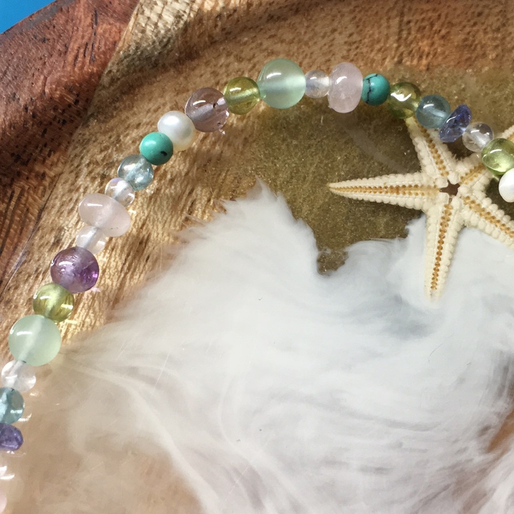 Sterling Silver Bird Multiple Gemstone Beaded Cho… - image 8